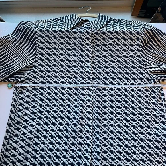 REISS Black and White Patterned Long Sleeve Shirt Size Small - Picture 5 of 7
